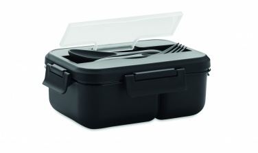 Logo trade promotional merchandise image of: Lunch box with cutlery in PP